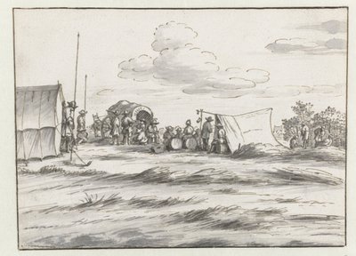 Ansicht eines Lagers der Armee von Wilhelm III. bei Leuven von Josua de Grave