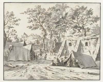 Ansicht eines Lagers der Armee von Wilhelm III. bei Leuven von Josua de Grave