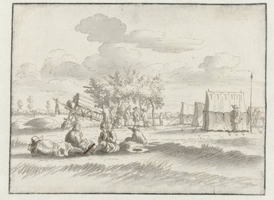 Ansicht eines Lagers der Armee von Wilhelm III. bei Leuven von Josua de Grave