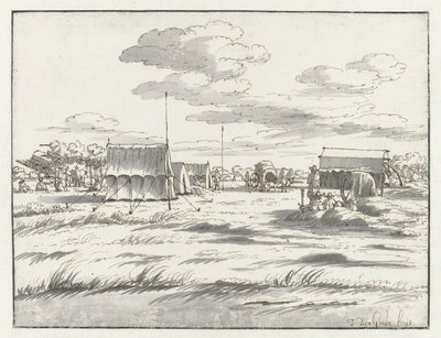 Ansicht eines Lagers der Armee von Wilhelm III. bei Leuven von Josua de Grave