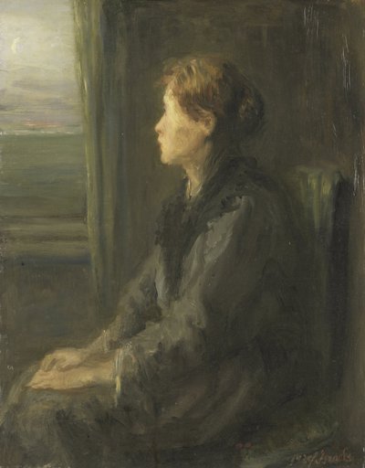 Frau am Fenster von Jozef (1824-1911) Israels