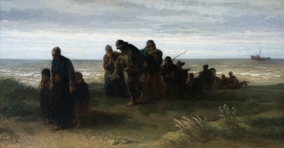 Fischer tragen einen ertrunkenen Mann von Jozef (1824 1911) Israels