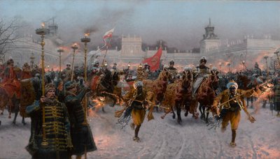 Abreise von Wilanów von John III Sobieski und Marysienka, 1897 von Jozef Brandt