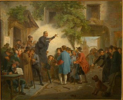 In einem Gasthaus - Wahl in Gent im Jahr 1830 von Jozef Geirnaert