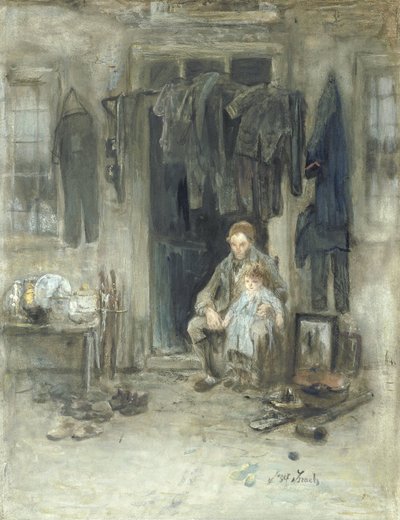 Sohn des alten Volkes von Jozef Israëls (signed by artist)
