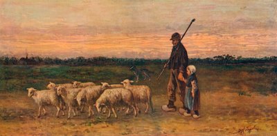 Die Rückkehr der Herde, um 1899 von Jozef Israëls