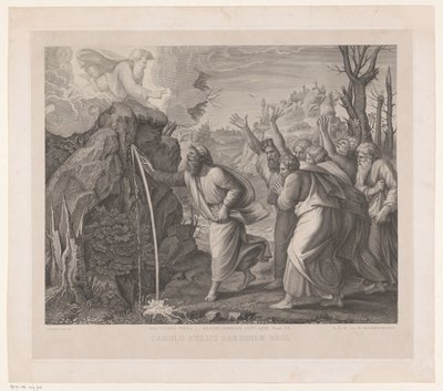 Moses schlägt Wasser aus den Felsen von Jozef Karel De Meulemeester