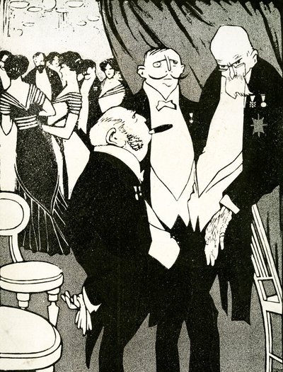 Russischer Gesandter debattiert mit anderen Führern während einer Konferenz, 1908 von Juan Gris