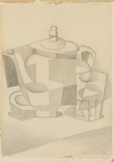 Stillleben mit Teekanne, 1916 von Juan Gris