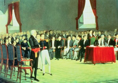 Unterzeichnung des Unabhängigkeitsakts am 5. Juli 1811 von Juan Lovera