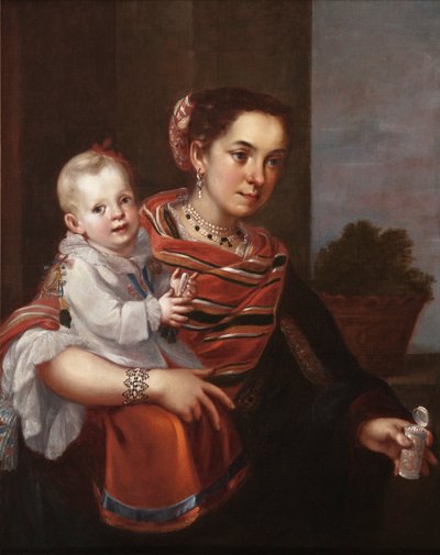 Casta-Malerei (Von Spanier und Morisca, Albino) von Juan Patricio Morlete Ruiz