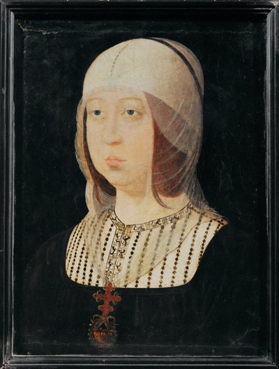 Isabella die Katholische von Kastilien, Frau von Ferdinand von Aragon von Juan de (attr. to) Flandes