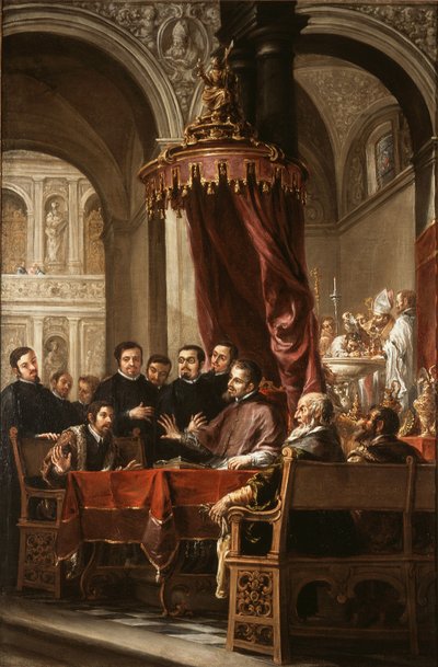 Die Bekehrung und Taufe des heiligen Augustinus durch den heiligen Ambrosius von Juan de Valdes Leal
