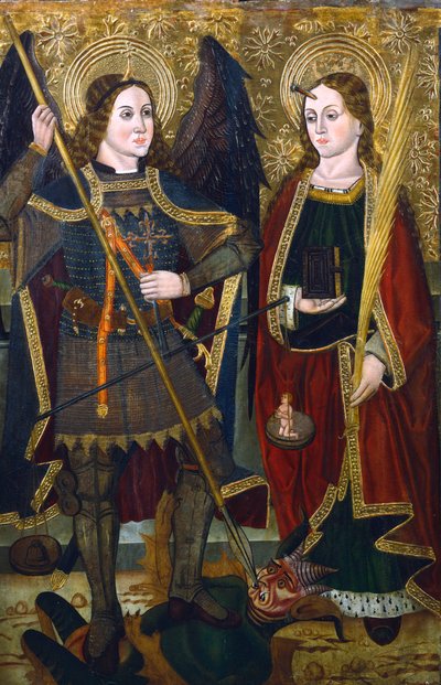 St. Michael und Engracia, ca. 1489-1513 von Juan de la Abadia the Younger