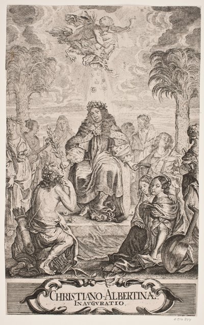 Herzog Christian Albrecht wird von Apollo und den neun Musen geehrt von Jürgen Ovens