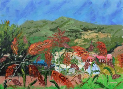 Lebendige Sorghumfeld Landschaft von Jukyong Park
