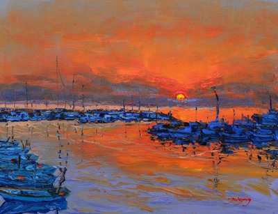 Lebendiger Sonnenuntergang Marina von Jukyong Park