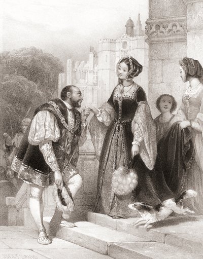 König Heinrich VIII. von England mit Anne Boleyn von Jules (after) David