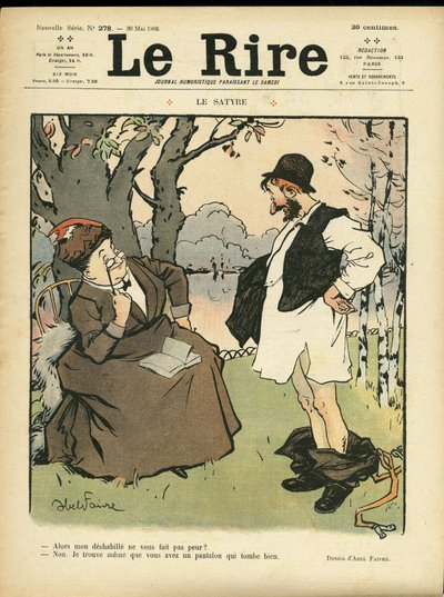 Illustration von Abel Faivre für das Cover von Le Lire, 30/05/08 - Die Satire - Natur Vegetation, Liebe, Mode, Baum, Glaswaren von Jules Abel Faivre