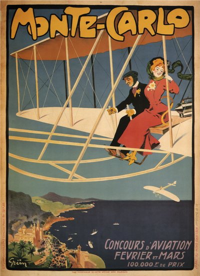 Monte-Carlo-Wettbewerb Luftfahrt von Jules Alexandre Gruen or Grun
