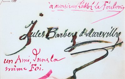 Unterschrift von Jules-Amedee Barbey d