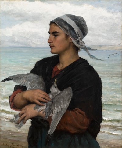 Die verwundete Möwe von Jules Breton