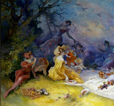 Frühstück im Grünen (Detail) von Jules Cheret