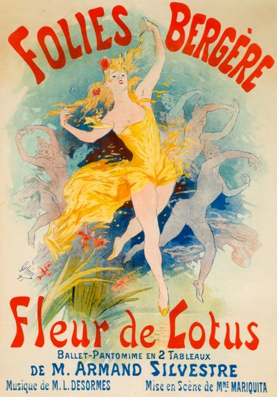 Fleur de Lotus Ballett für die Folies Bergère, Paris von Jules Cheret