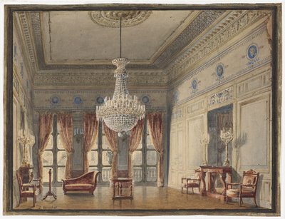 Der Salon im Montpensier-Flügel, Palais Royal von Jules Frédéric Bouchet
