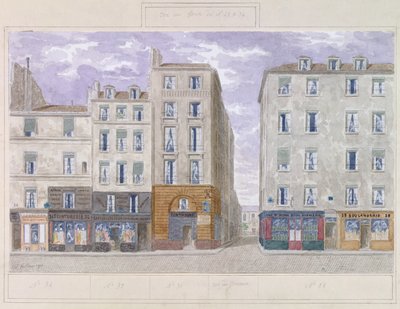 Nr. 28 bis Nr. 34 rue du Four, Paris, Frankreich, 1893 von Jules Gaildrau