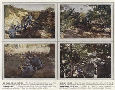 En Face de la Voevre, Caisson de 75, Mitrailleurs, Tranchees Sous Bois von Jules Gervais Courtellemont