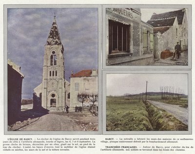 Die Kirche von Barcy, Barcy, französische Schützengräben von Jules Gervais Courtellemont
