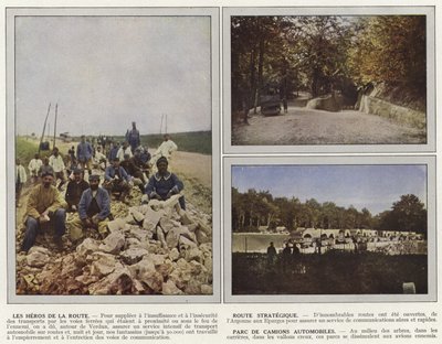 Die Helden der Straße, Strategische Route, LKW-Park von Jules Gervais Courtellemont