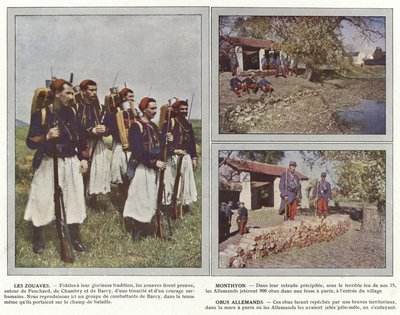 Die Zouaven, Monthyon, Deutsche Granaten von Jules Gervais Courtellemont