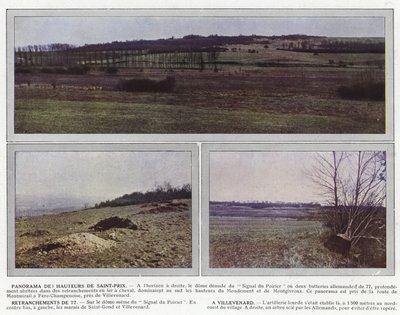 Panorama der Höhen von Saint-Prix, Verschanzungen von 77, A Villevenard von Jules Gervais Courtellemont