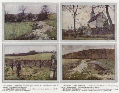 Tranchee Allemande, La Chapelle de Saint-Prix, Le Cimetiere de Saint-Prix, Tranchee Francaise von Jules Gervais Courtellemont