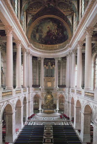 Innenansicht der Kapelle, 1699-1710 von Jules Hardouin Mansart