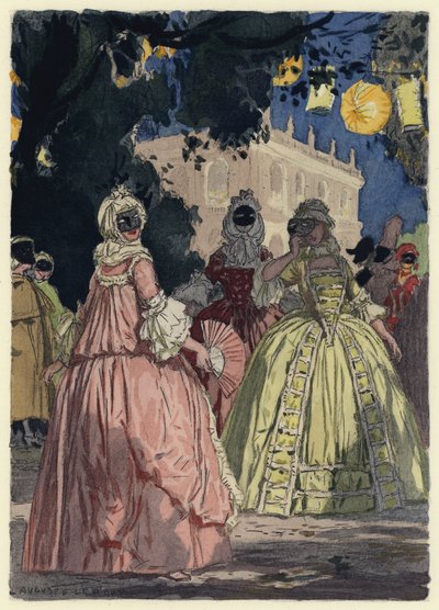 Illustration für die Memoiren von Casanova von Jules Marie Auguste Leroux