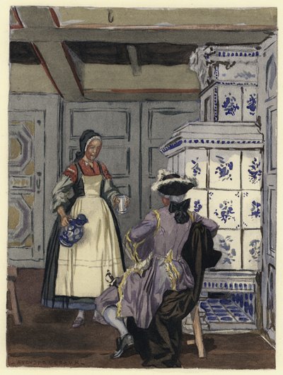 Illustration für die Memoiren von Casanova von Jules Marie Auguste Leroux