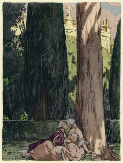 Illustration für die Memoiren von Casanova von Jules Marie Auguste Leroux