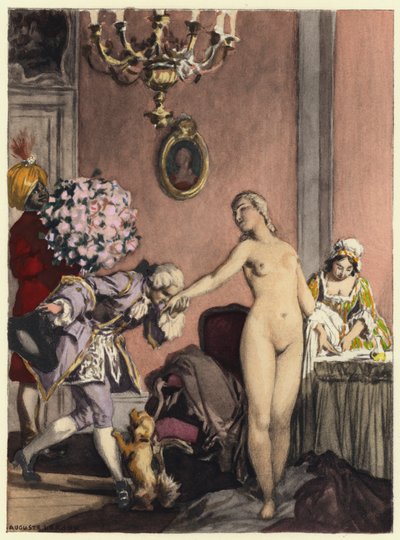 Illustration für die Memoiren von Casanova von Jules Marie Auguste Leroux