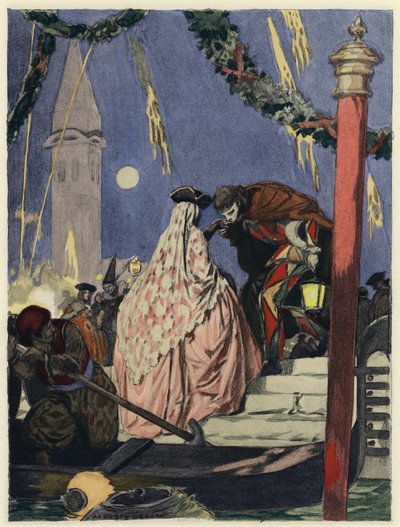 Illustration für die Memoiren von Casanova von Jules Marie Auguste Leroux