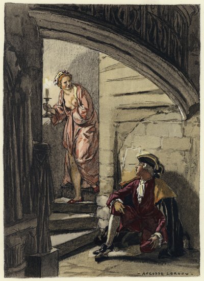 Illustration für die Memoiren von Casanova von Jules Marie Auguste Leroux