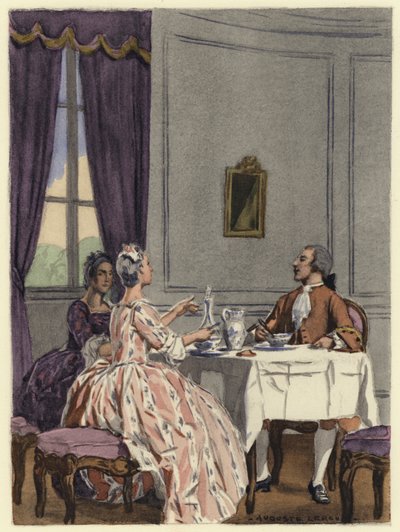 Illustration für die Memoiren von Casanova von Jules Marie Auguste Leroux