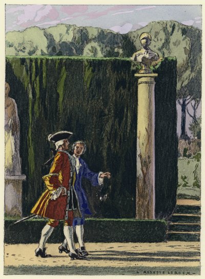 Illustration für die Memoiren von Casanova von Jules Marie Auguste Leroux