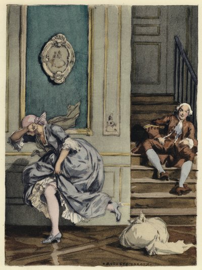 Illustration für die Memoiren von Casanova von Jules Marie Auguste Leroux