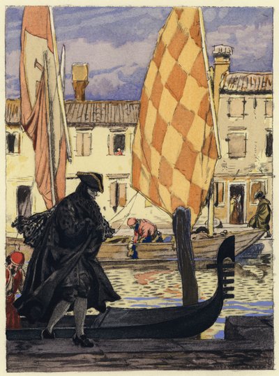 Illustration für die Memoiren von Casanova von Jules Marie Auguste Leroux