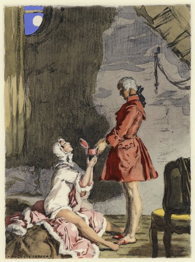 Illustration für die Memoiren von Casanova von Jules Marie Auguste Leroux