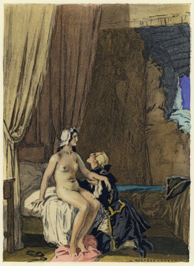 Illustration für die Memoiren von Casanova von Jules Marie Auguste Leroux