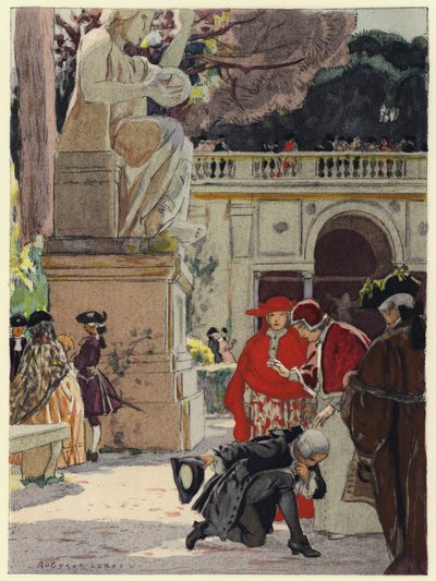 Illustration für die Memoiren von Casanova von Jules Marie Auguste Leroux